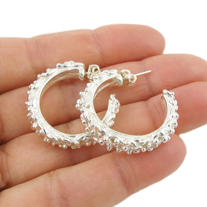 Silver Hoop Earrings for Women