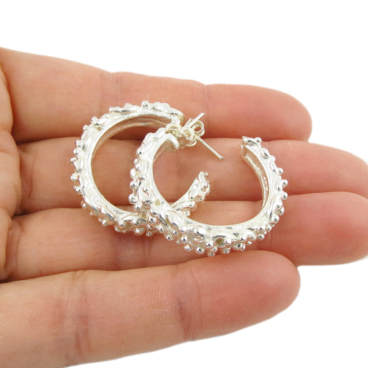Silver Hoop Earrings for Women
