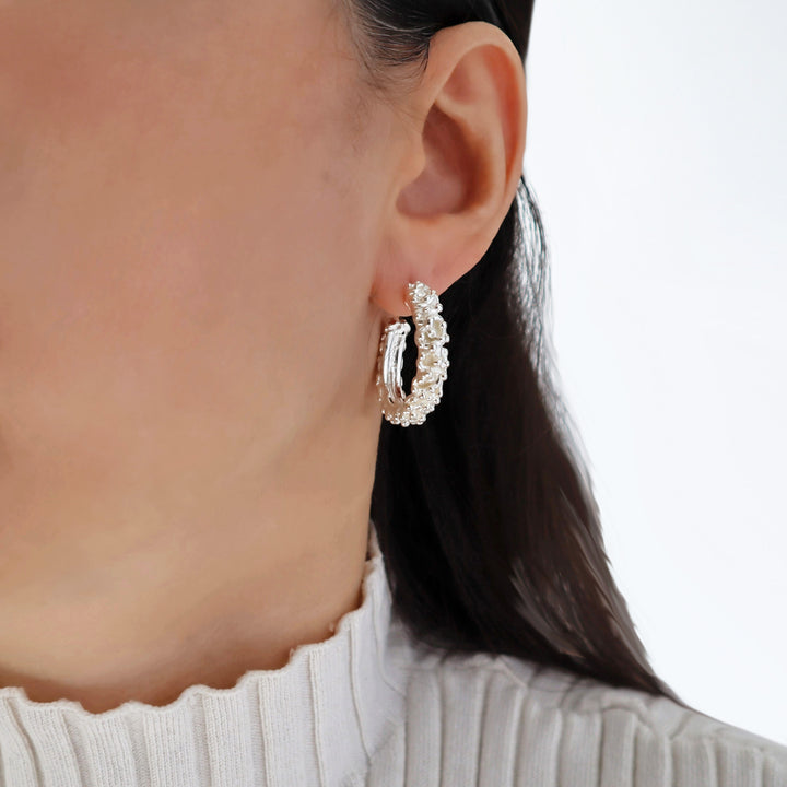 Silver Hoop Earrings for Women