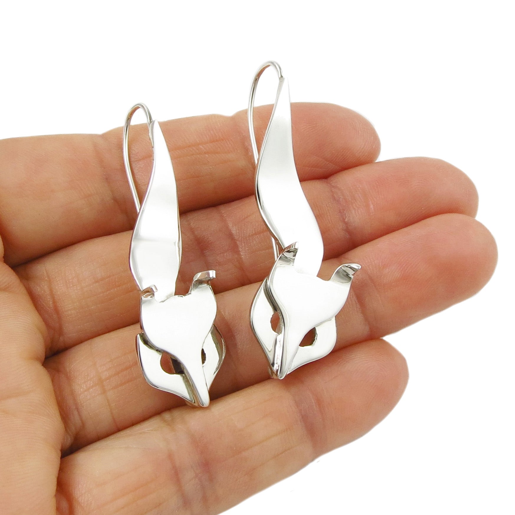 Real order Solid 925 Sterling Silver Earrings