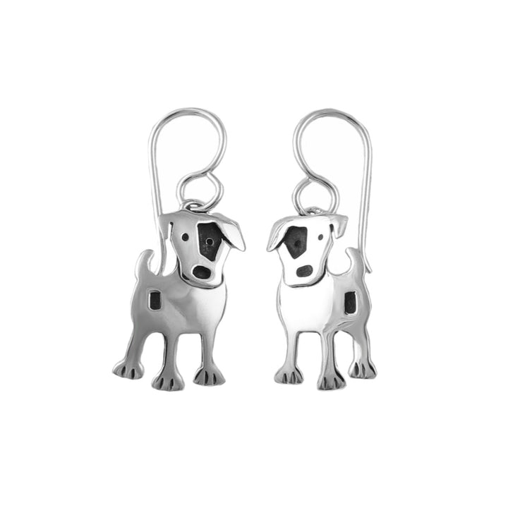 Jack Russell Terrier 925 Silver Animal Dog Earrings