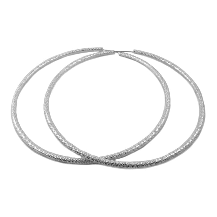 Large Hoops 925 Silver Circle Statement Earrings for Women