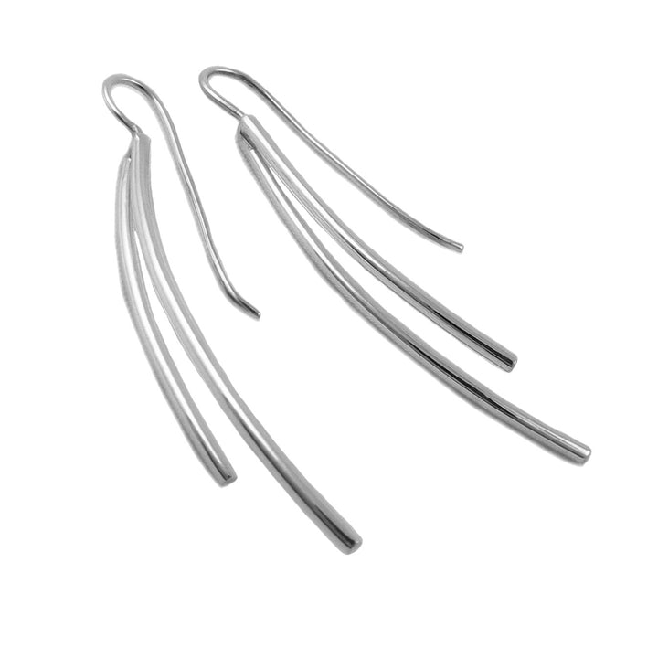 Long Threader 925 Silver Double Stick Drop Earrings