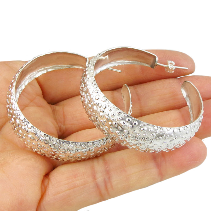 Sterling Silver Hoops Large