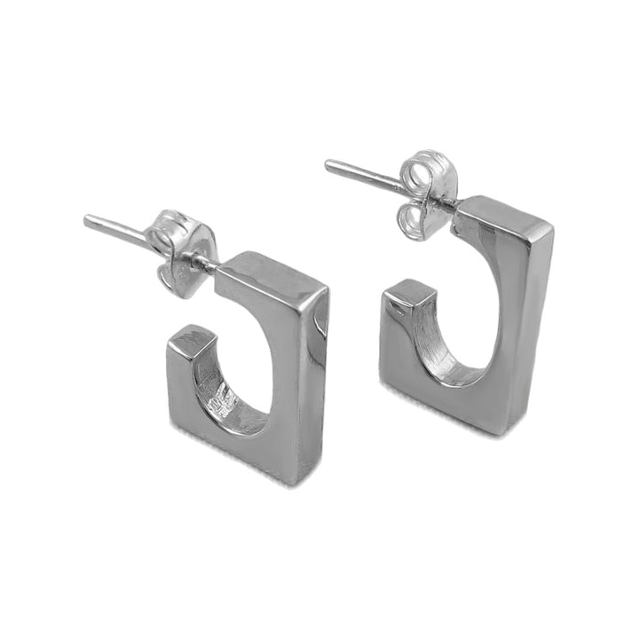 Sterling Silver Square Drop Earrings - Handmade Jewellery