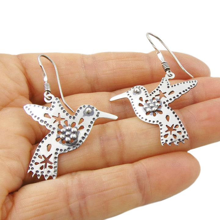 Hummingbird Earrings in 925 Silver