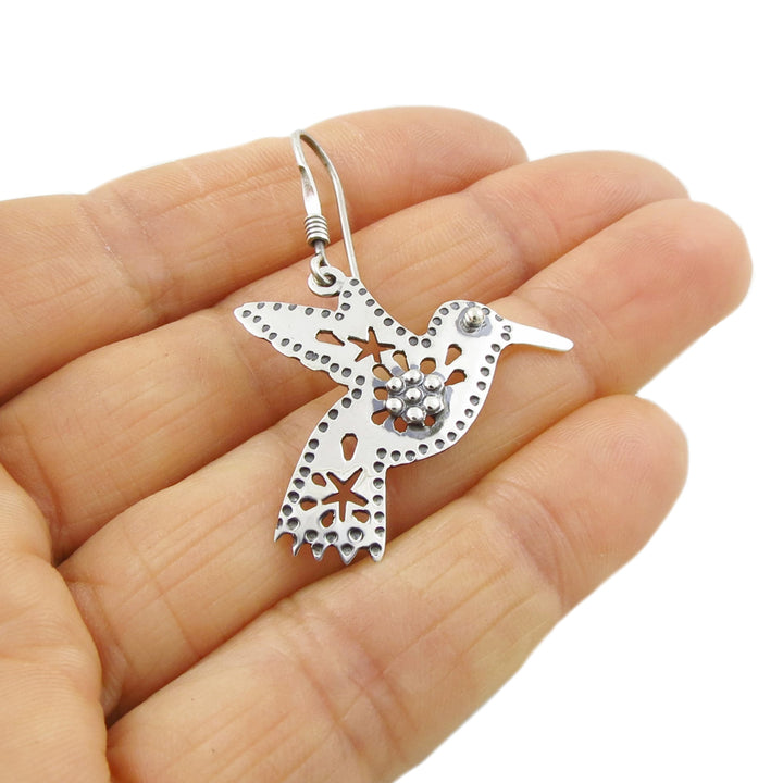 Hummingbird Earrings in 925 Silver