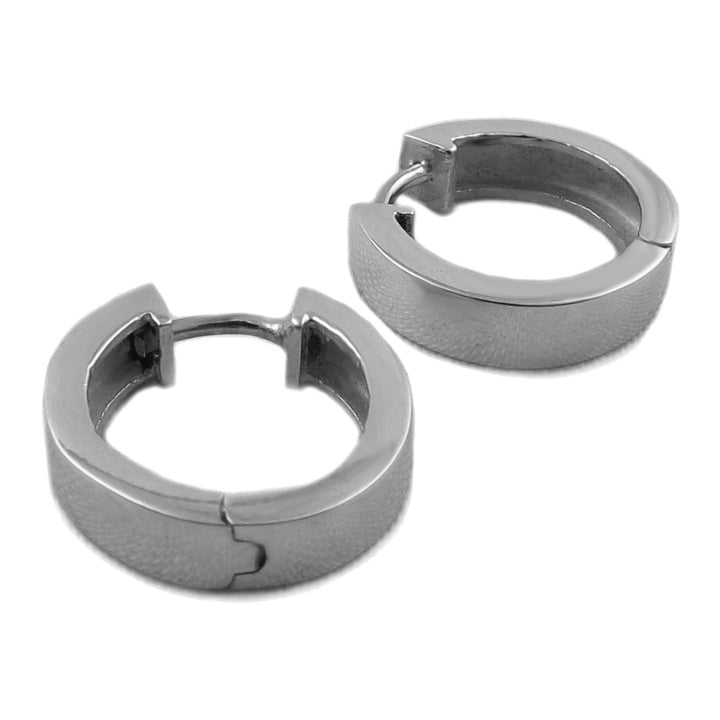 Sterling Silver Round Huggie Earrings