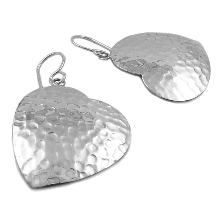 Love Heart 925 Sterling Silver Dangle Earrings