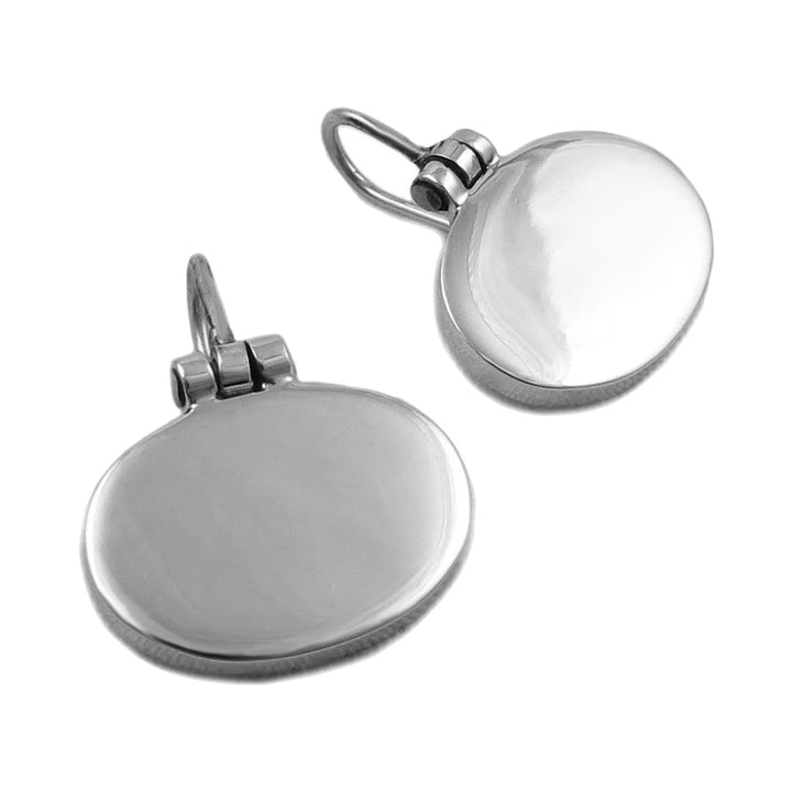 Elegant Solid 925 Sterling Silver Heavy Oval Drop Earrings