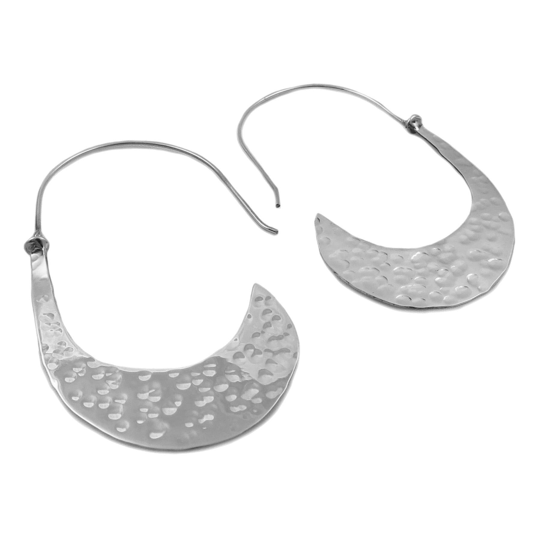 Sterling Silver Hoop Earrings, Large Hammered Sterling 2024 Silver Hoop Earrings, Sterling Silver Hoops