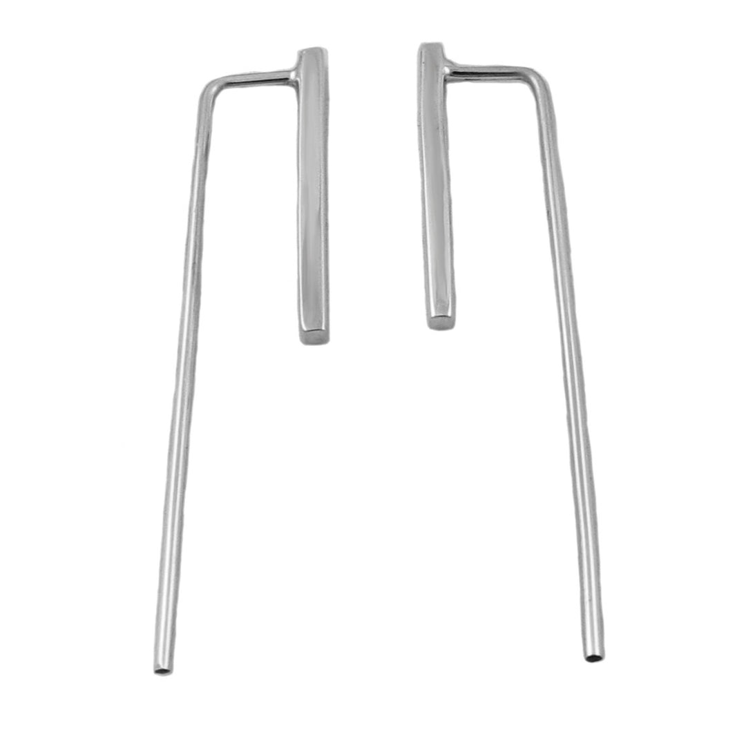 Silver Bar Threader Earrings