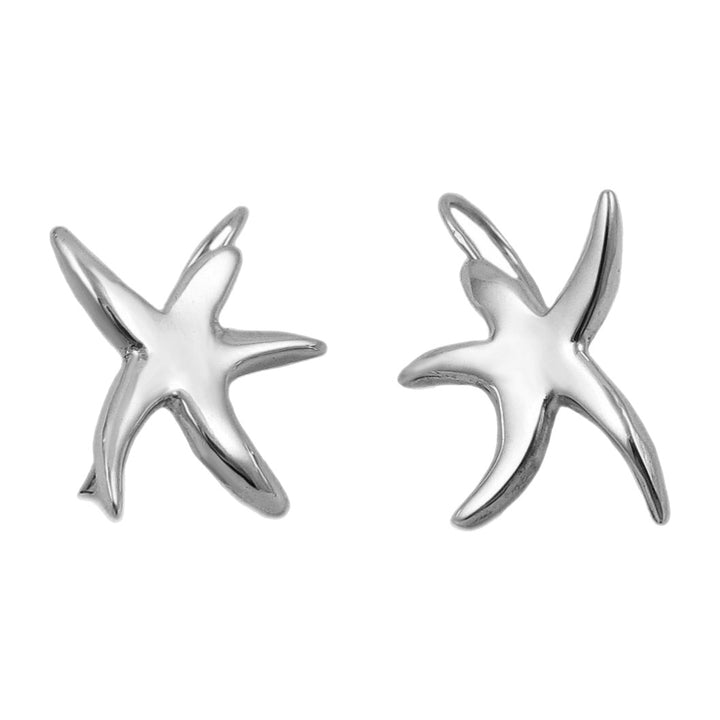 Nautical Starfish Sterling Silver Drop Earrings