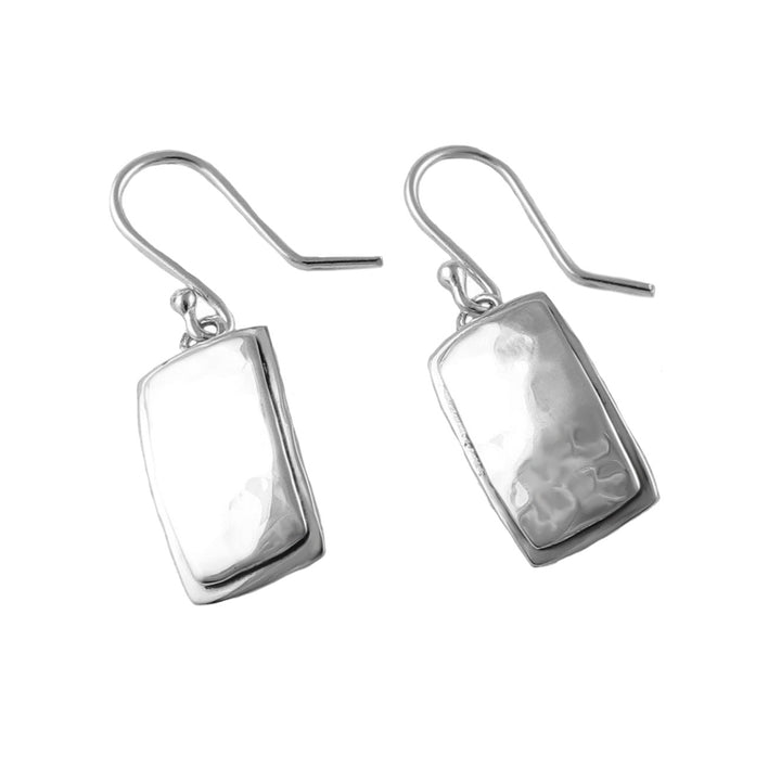 Rectangle Drop 925 Sterling Silver Earrings