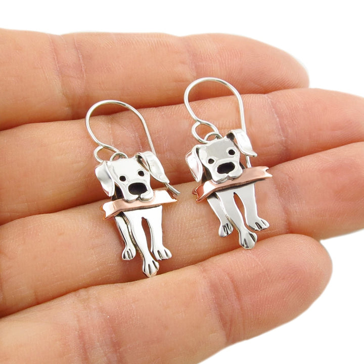 Countryside Labrador Silver Earrings