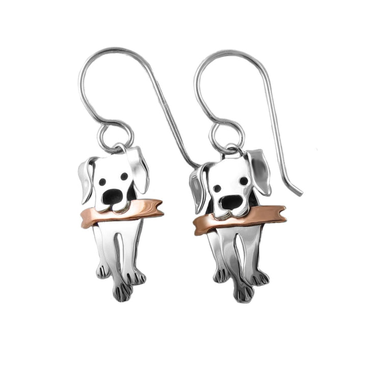 Countryside Labrador Silver Earrings