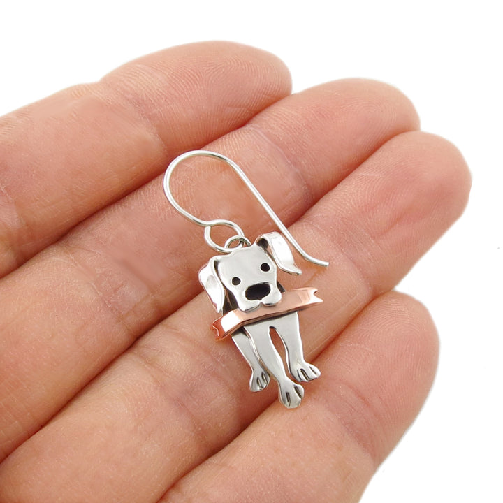 Countryside Labrador Silver Earrings