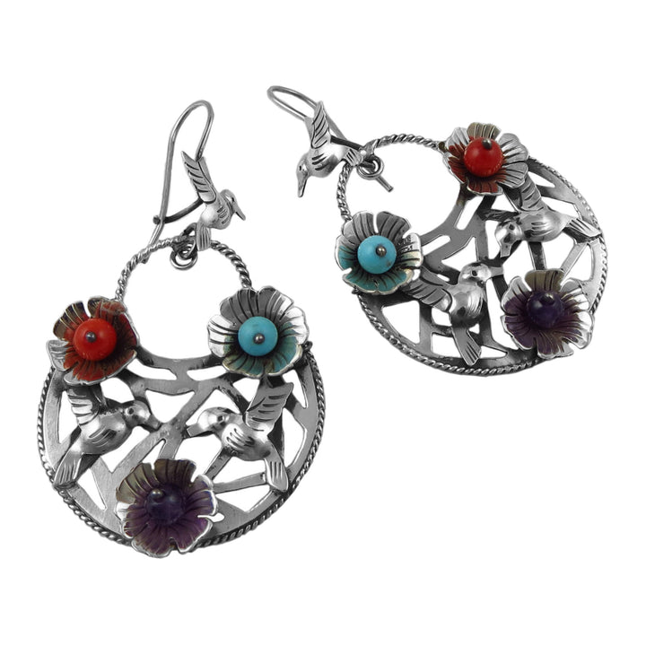 Lovebird Earrings in Sterling Silver