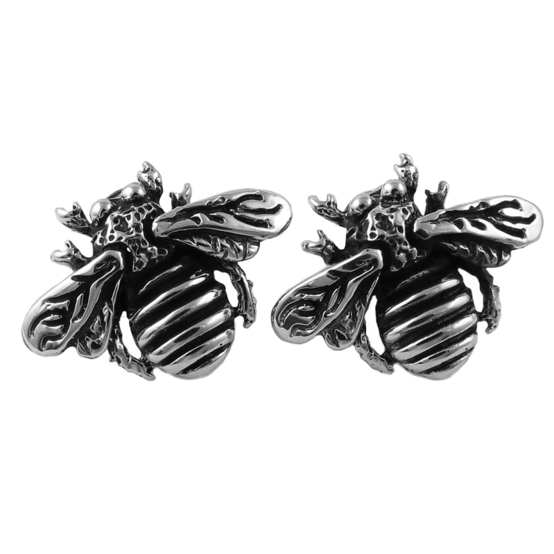 Sterling Silver Bee Insect Earrings