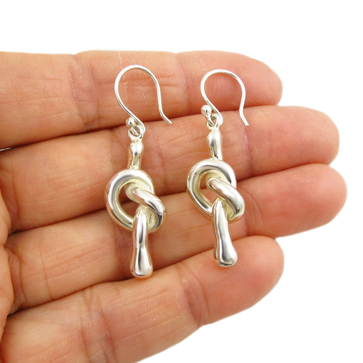 925 Silver Eternal Love Knot Earrings