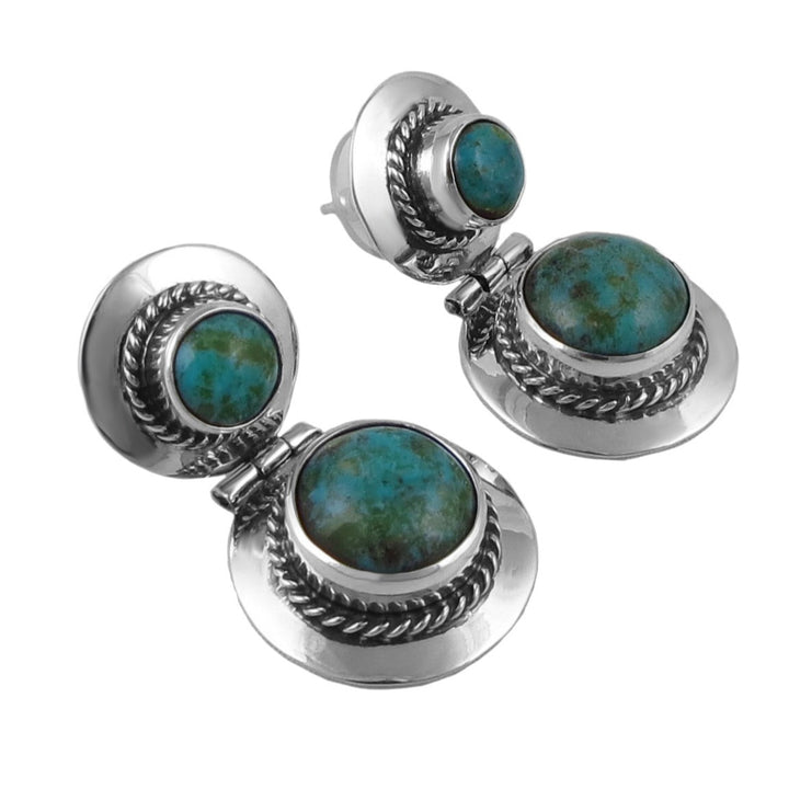 Maria Belen Nilson Turquoise Moon Earrings