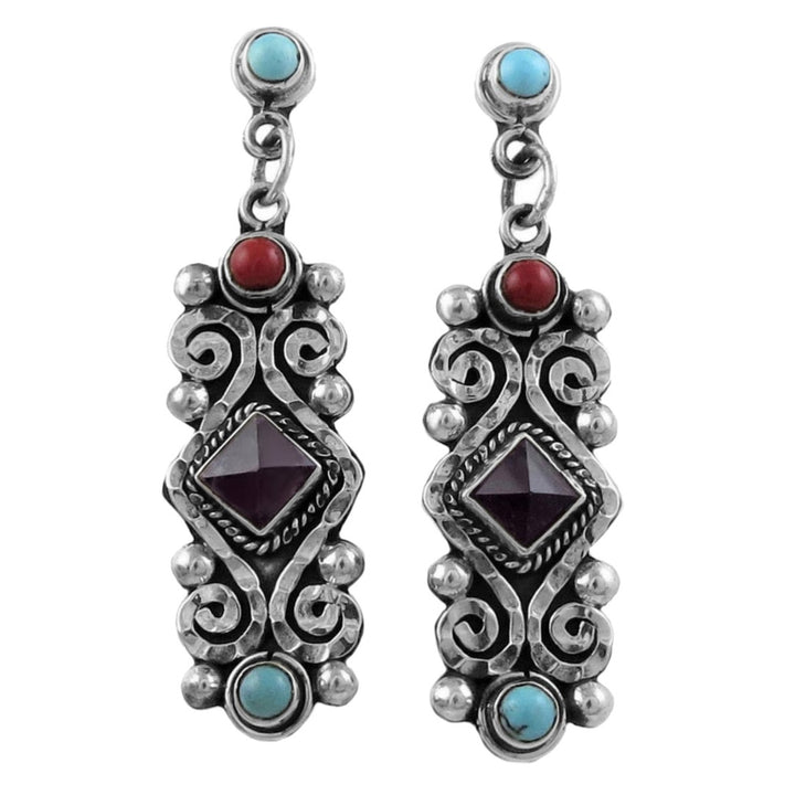 Baroque Drop Earrings in 925 Silver