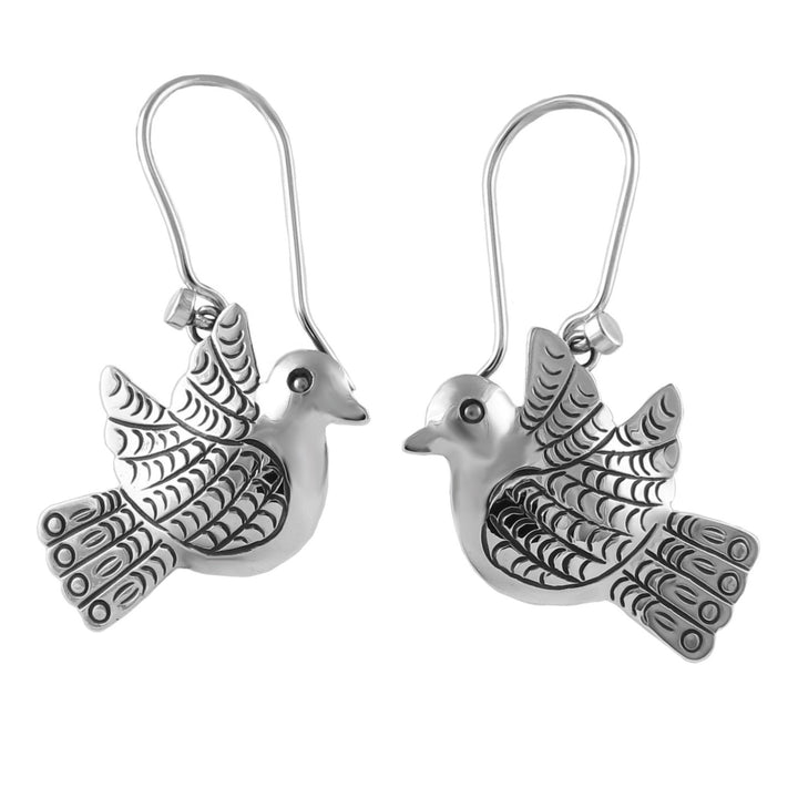 Maria Belen Nilson Silver Lovebird Earrings