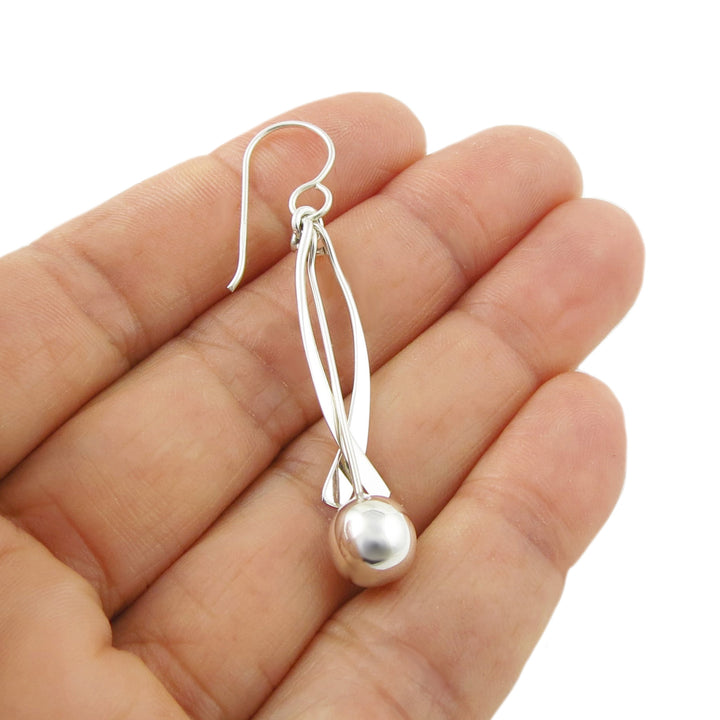 Handmade Sterling Silver Stick Earrings