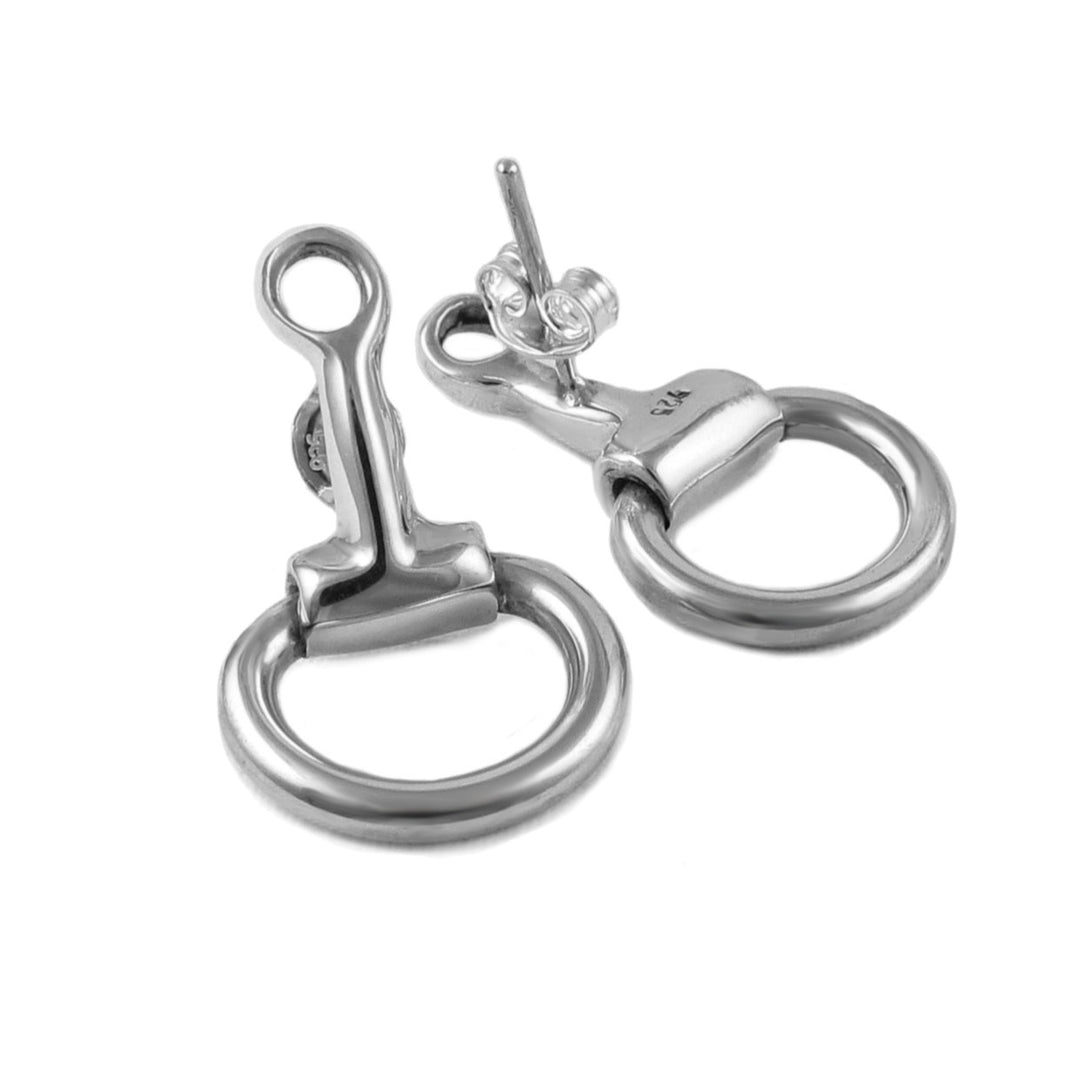 Horse Snafflebit 925 Sterling Silver Earrings