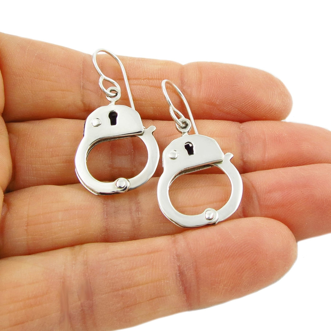 Silver Handcuff Earrings for Women