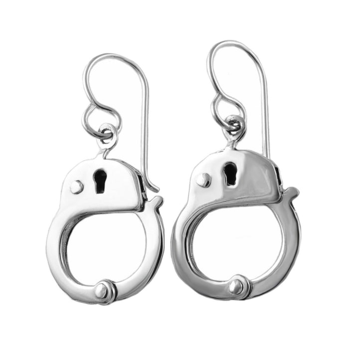 Silver Handcuff Earrings for Women