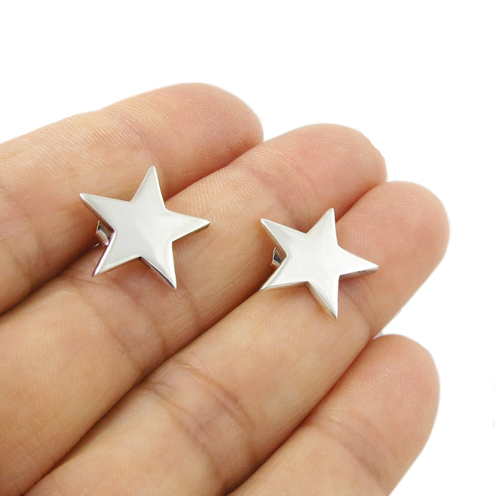 Silver Starshine Stud Earrings - Handmade Jewellery