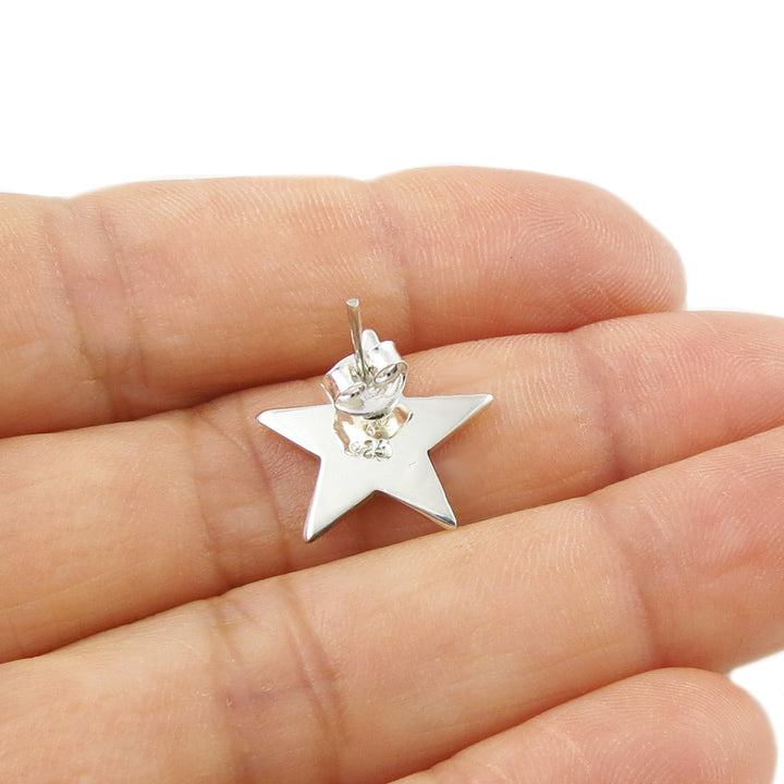 Silver Starshine Stud Earrings - Handmade Jewellery