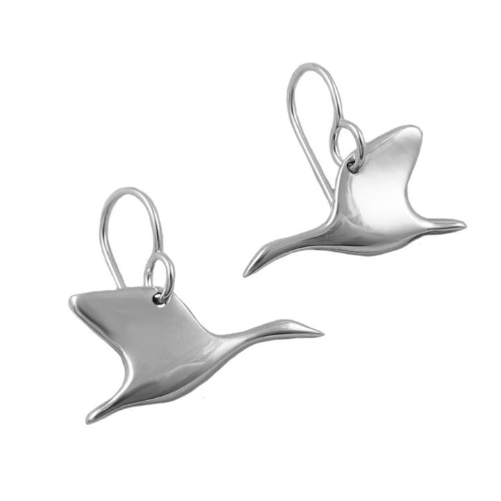 Silver Canadian Flying Geese Earrings