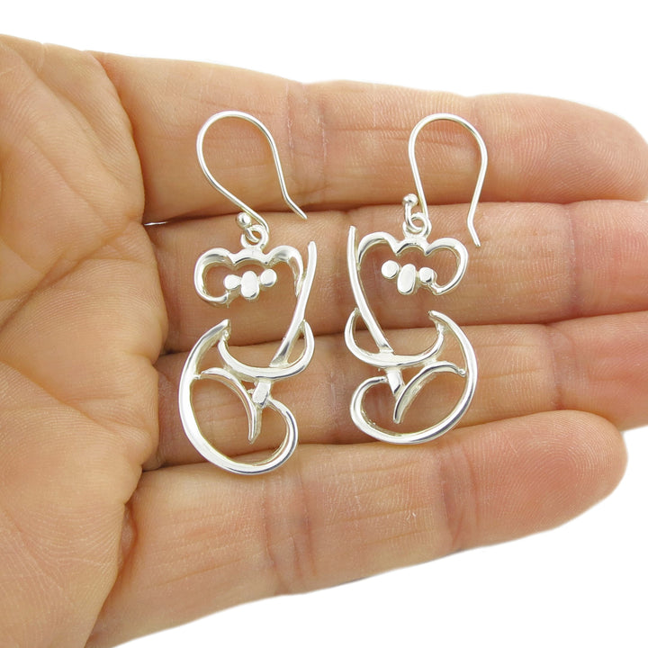 Sterling Silver Koala Bear Earrings