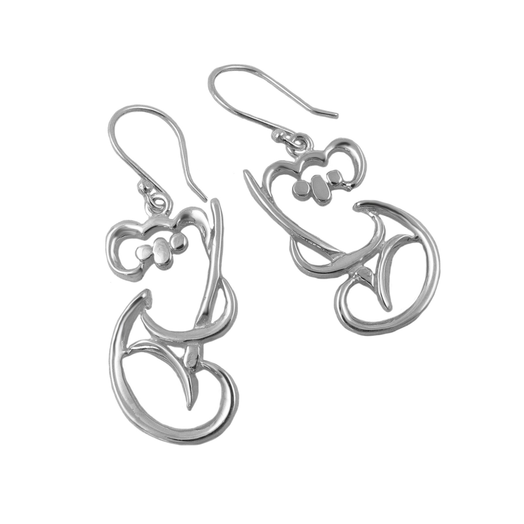 Sterling Silver Koala Bear Earrings