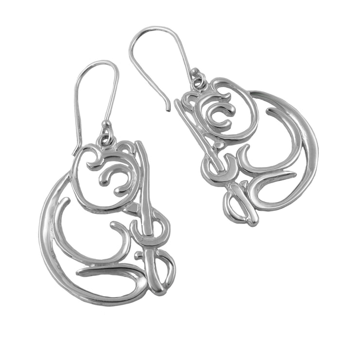 Panda Bear Earrings in Sterling Silver
