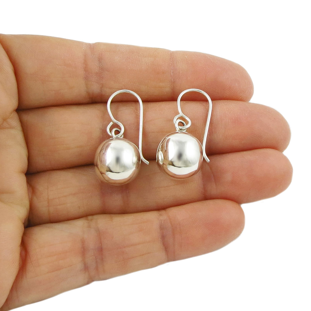 Everyday 925 Silver Ball Bead Earrings