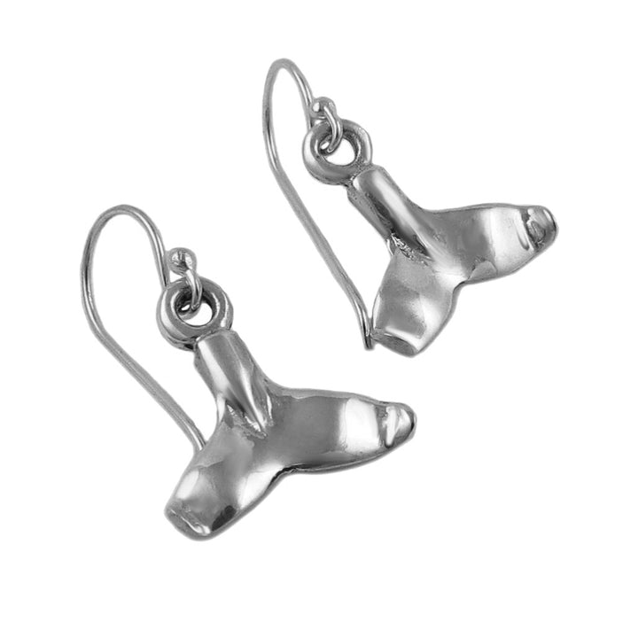 Silver Fish Tail Drop Earrings