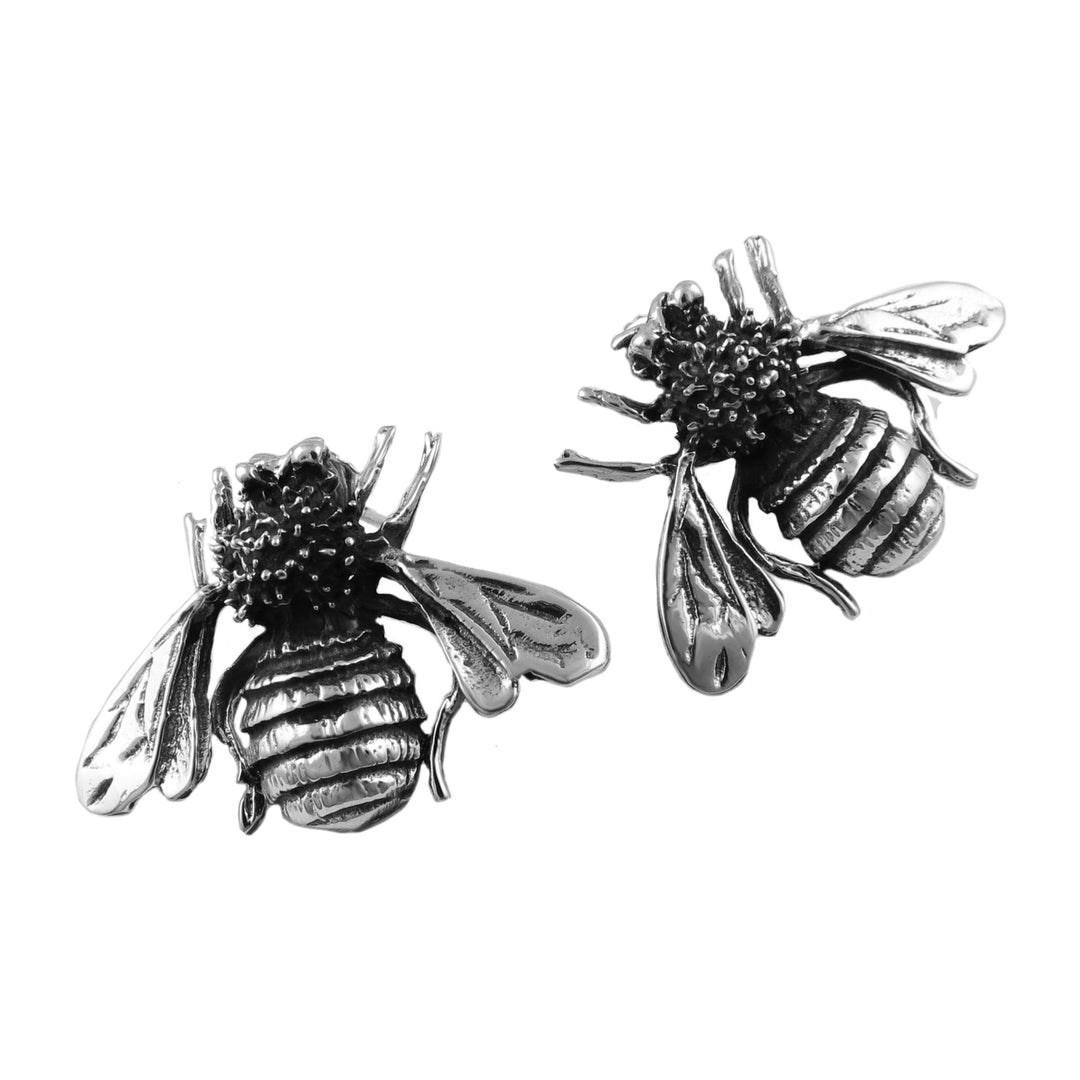 Bee Insect Earrings in 925 Sterling Silver