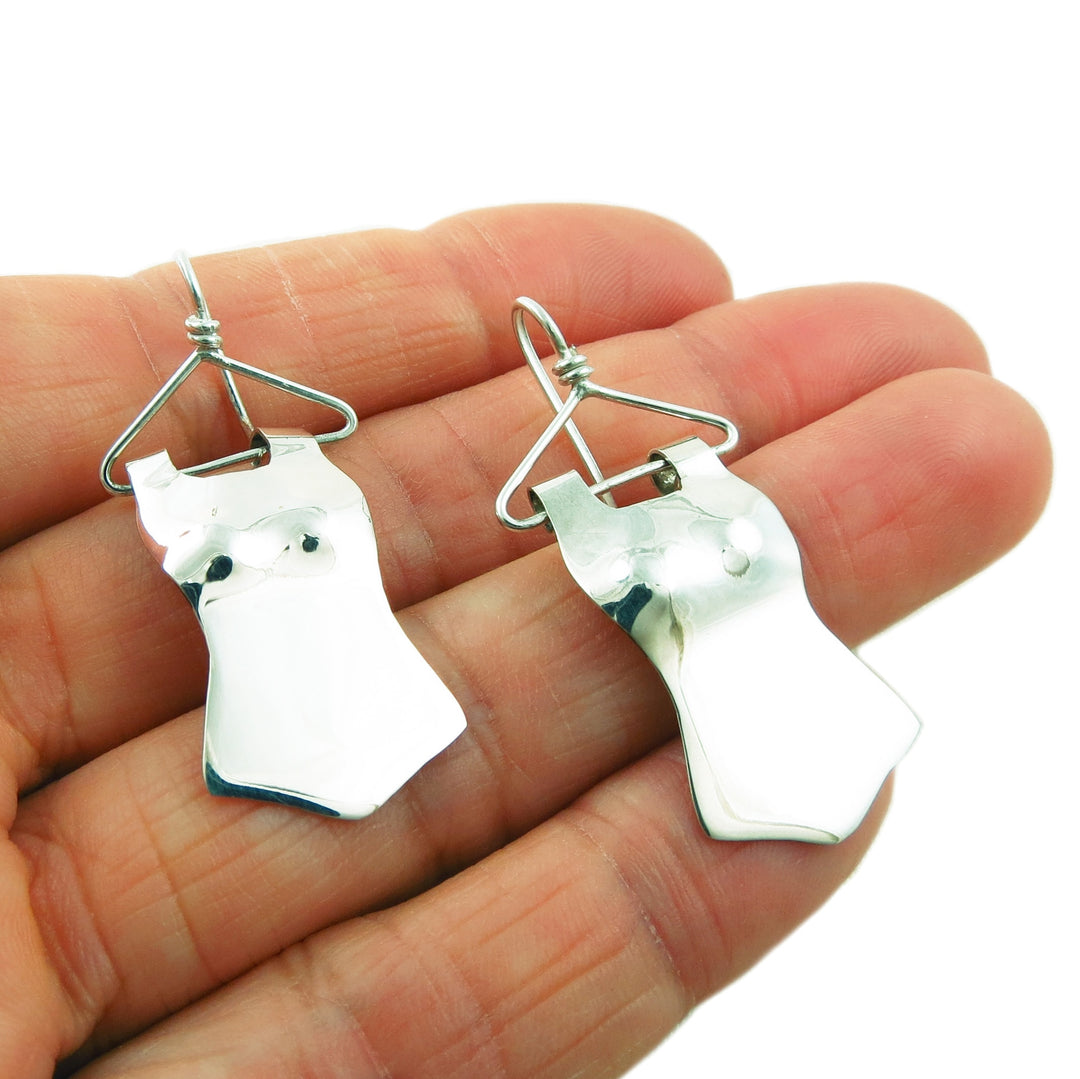 Sterling 925 Silver Mexican Frida Hanger Earrings