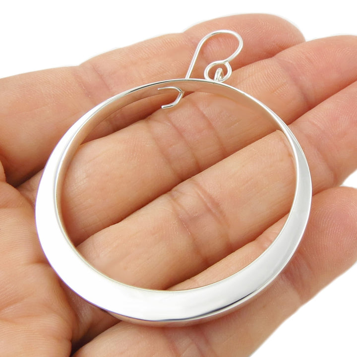 Statement Sterling Silver Hoop Earrings