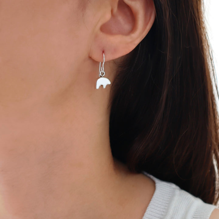 Native American Bear Design 925 Silver Earrings