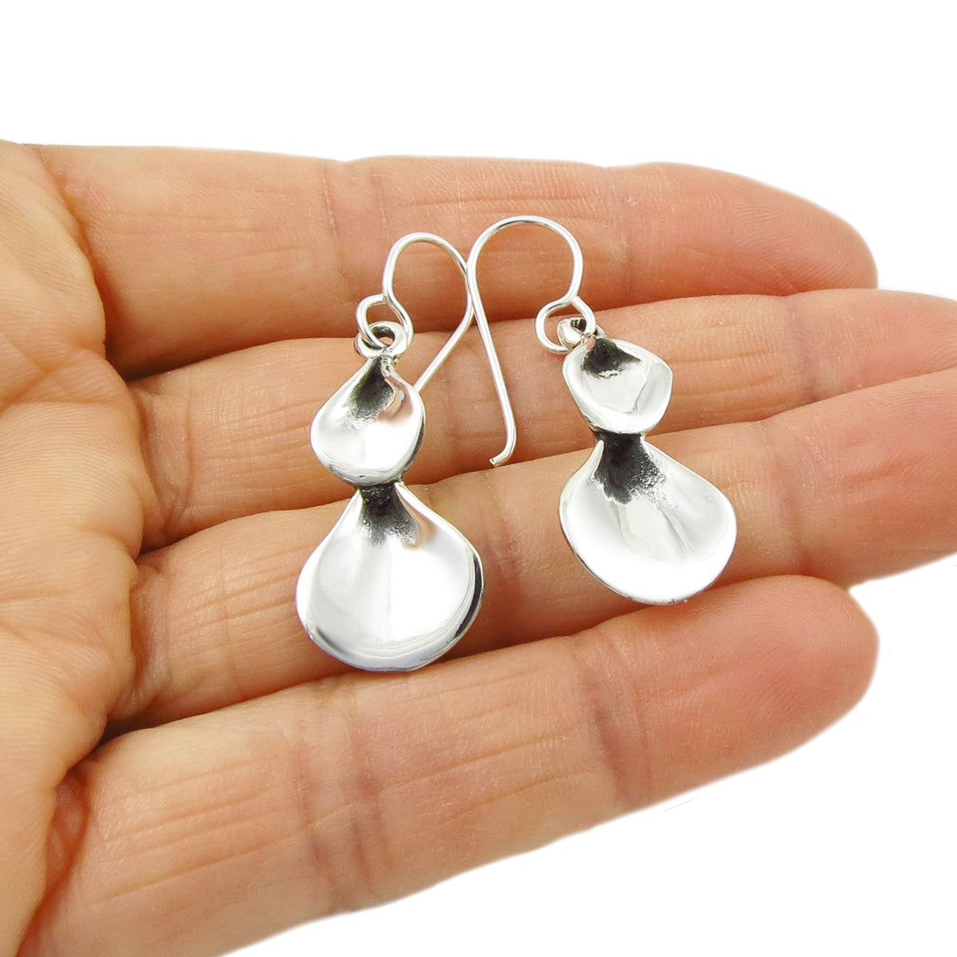 Long 925 Sterling Silver Drops Earrings