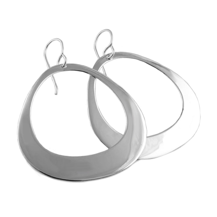 Large Sterling Silver Hoop Earrings