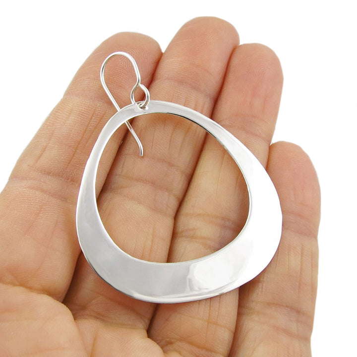 Large Sterling Silver Hoop Earrings