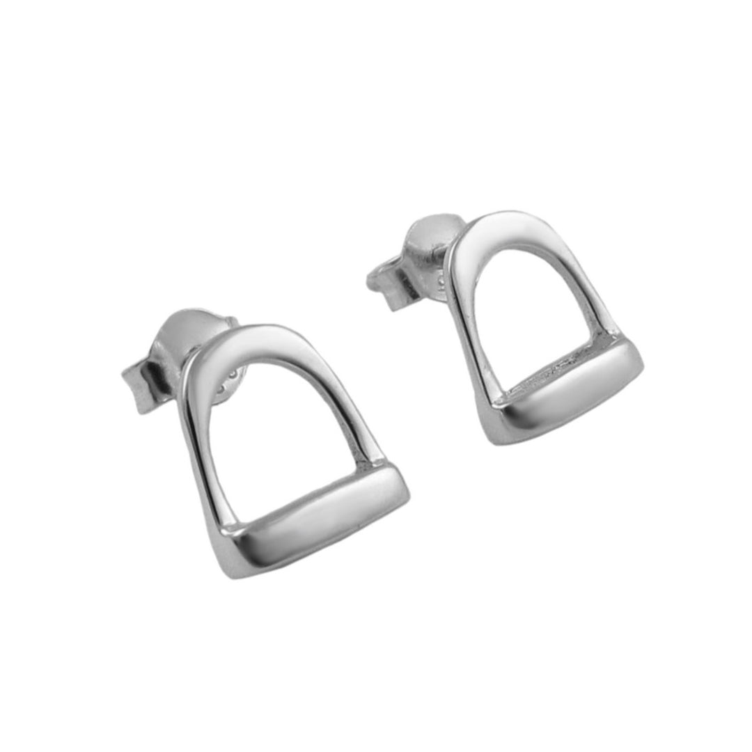 Horse Stirrup Earrings in 925 Silver