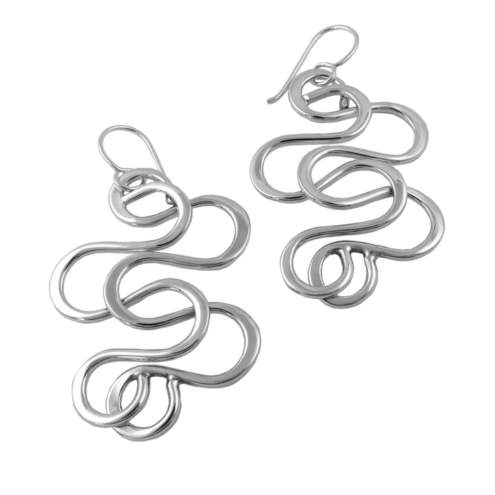 925 Silver Onda Spiral Earrings