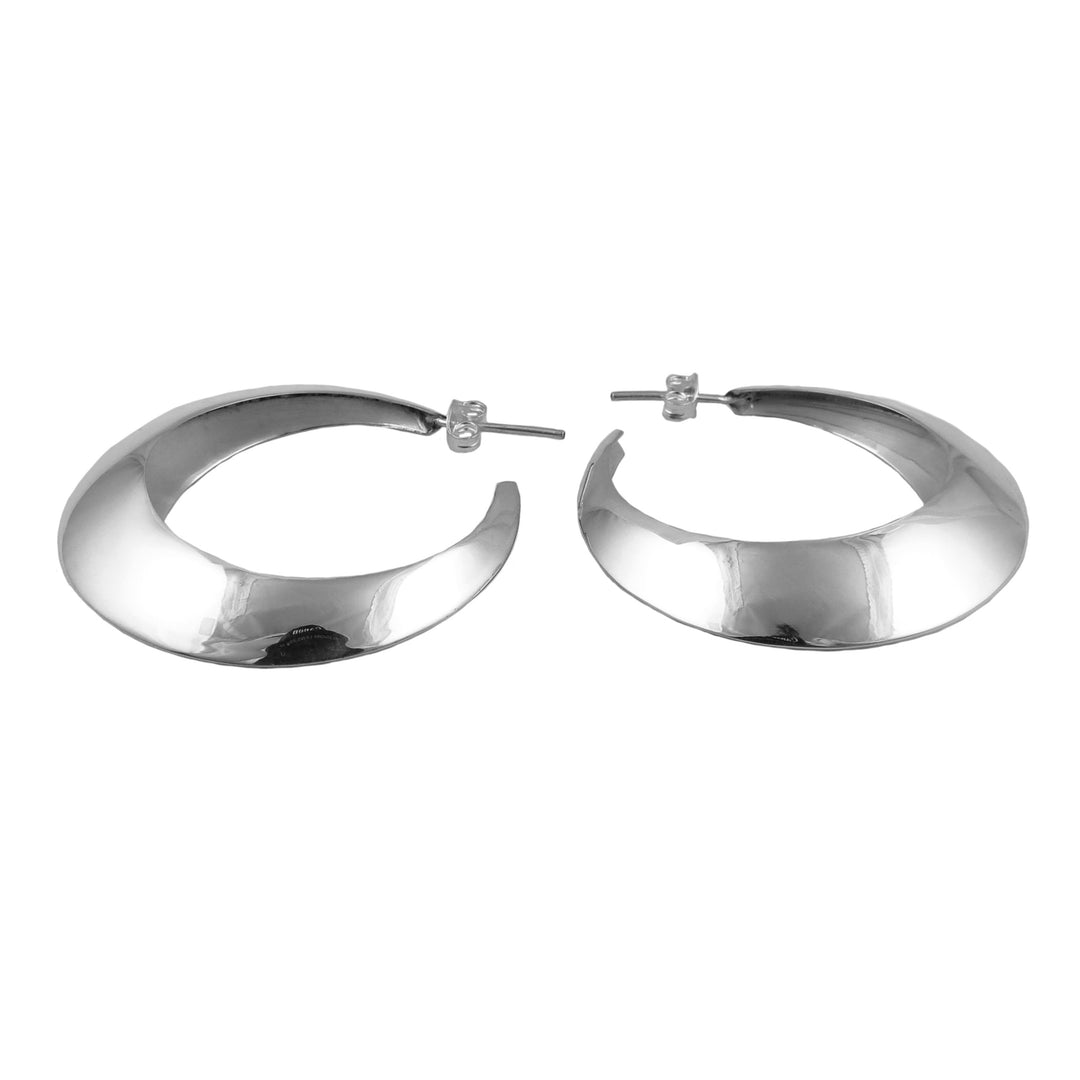 Sterling Silver Hoop Earrings Large