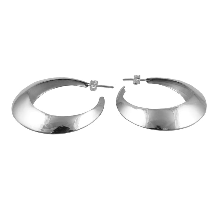 Sterling Silver Hoop Earrings Large